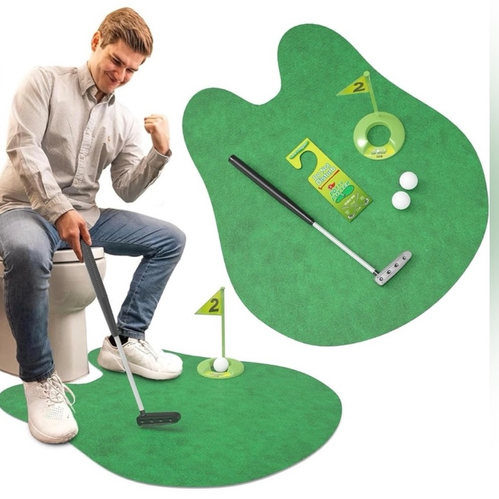 Potty Putter Green Toilet Golf Set - Hilarious Novelty Gag Gift
